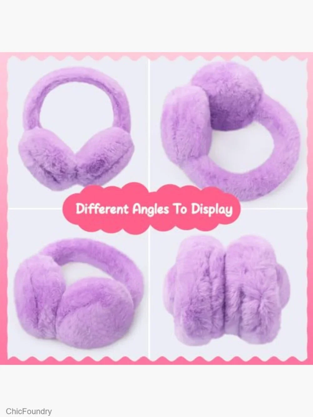 Kids Plush Earmuffs and Gloves Set Faux Fur Ear Warmers Winter Outdoor